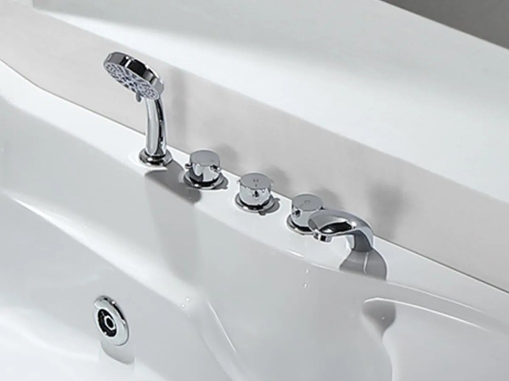 Vasca per balneoterapia 2 posti - 385 L - 181 x 121 x 65 cm - Angolo a sinitra - RAFINA
