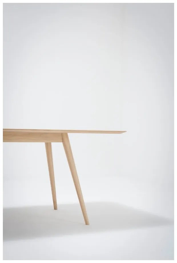 Tavolo da pranzo in legno massiccio di quercia , 220 x 90 cm Stafa - Gazzda