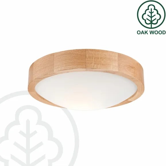 Brilagi-LED RGBW dimmerabile plafoniera CARVALHO SLIM 1xE27/9W/230V Wi-Fi rovere Ø 27 cm