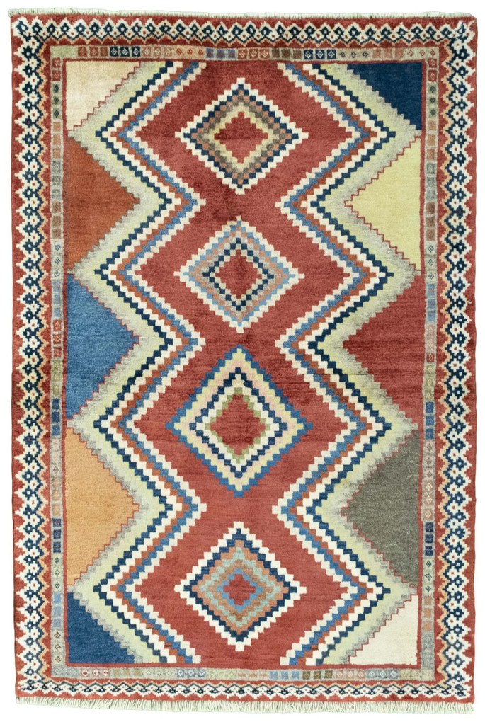Gabbeh Tappeto 150x100 (Iran) Annodato A Mano
