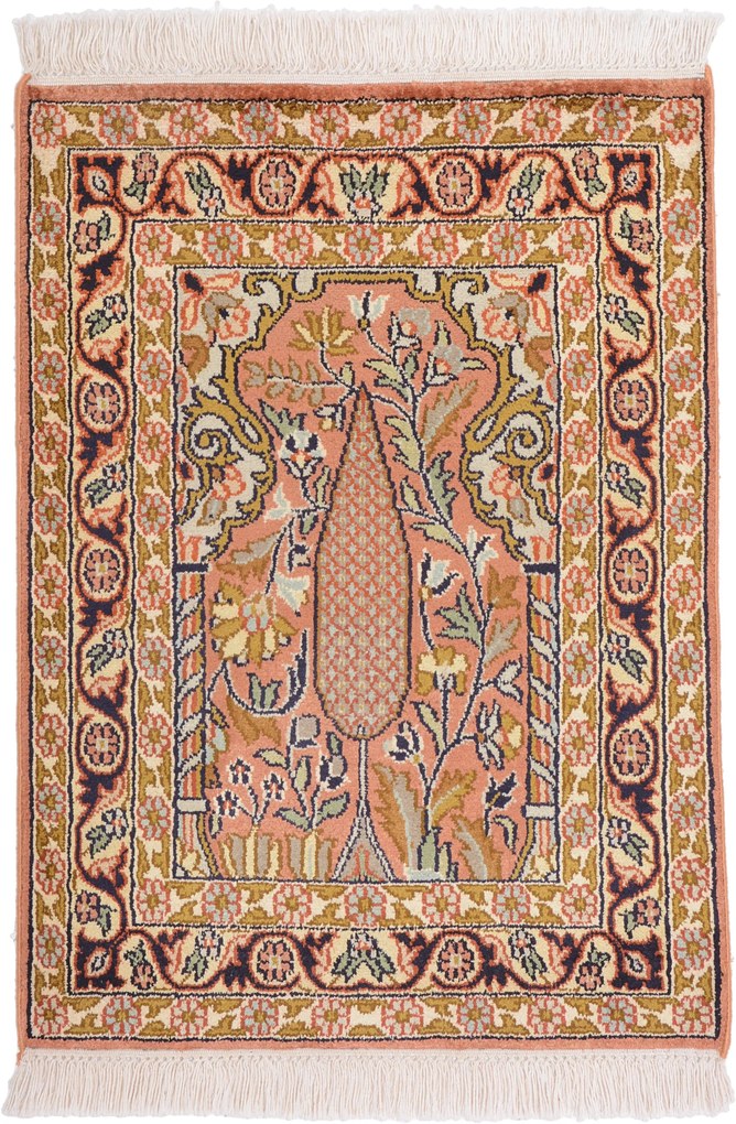 Cashmere Silk Tappeto 60x50 (Indian) Annodato A Mano