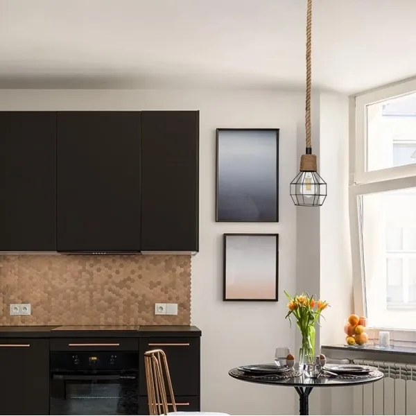 Lampadario a sospensione con filo 1xE27/60W/230V diametro 15 cm