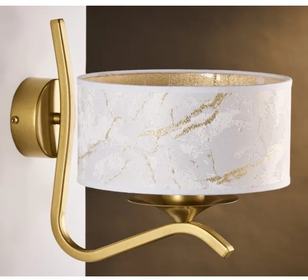 Jupiter 2111 - Applique KASZMIR 1xE27/15W/230V bianco/oro/effetto marmo