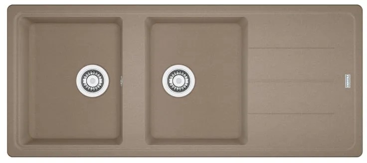 Lavello integrato 2 vasche in fragranite marrone FRANKE Boston L 50 x L 116 cm