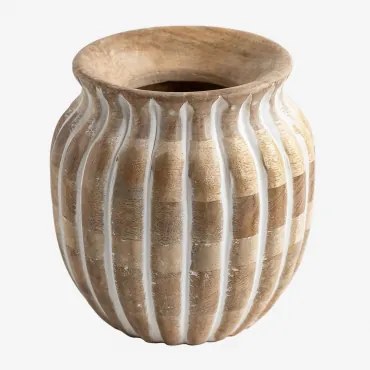 Vaso in legno di mango Ribao Ø18 cm - Sklum