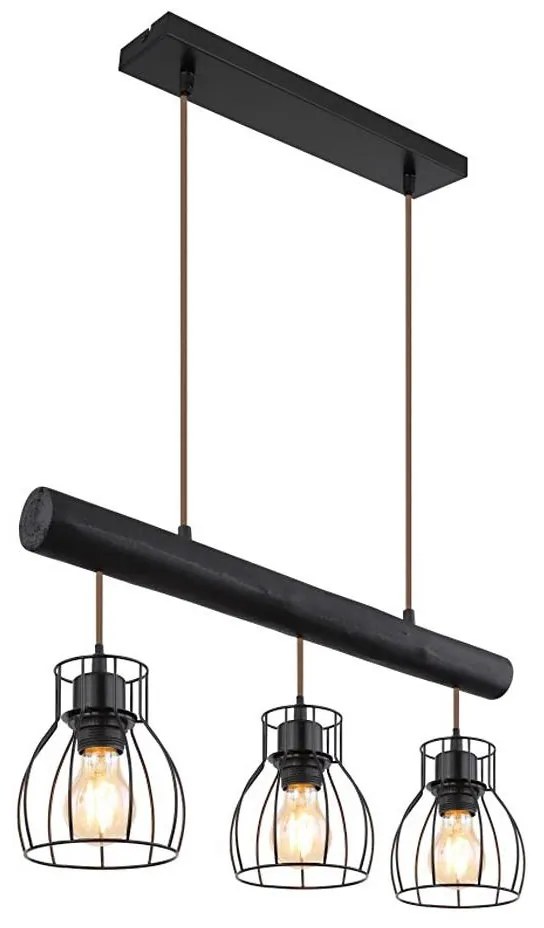 Globo 15326-3NB - Lampadario su filo MINA 3xE27/60W/230V