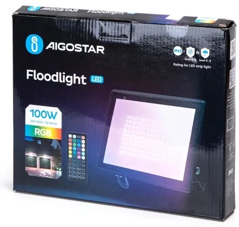 Aigostar - Proiettore LED RGB LED/100W/230V IP65 + telecomando