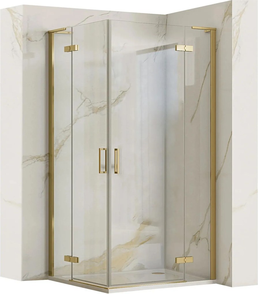 Cabina doccia REA Hugo Gold Brush 80x100