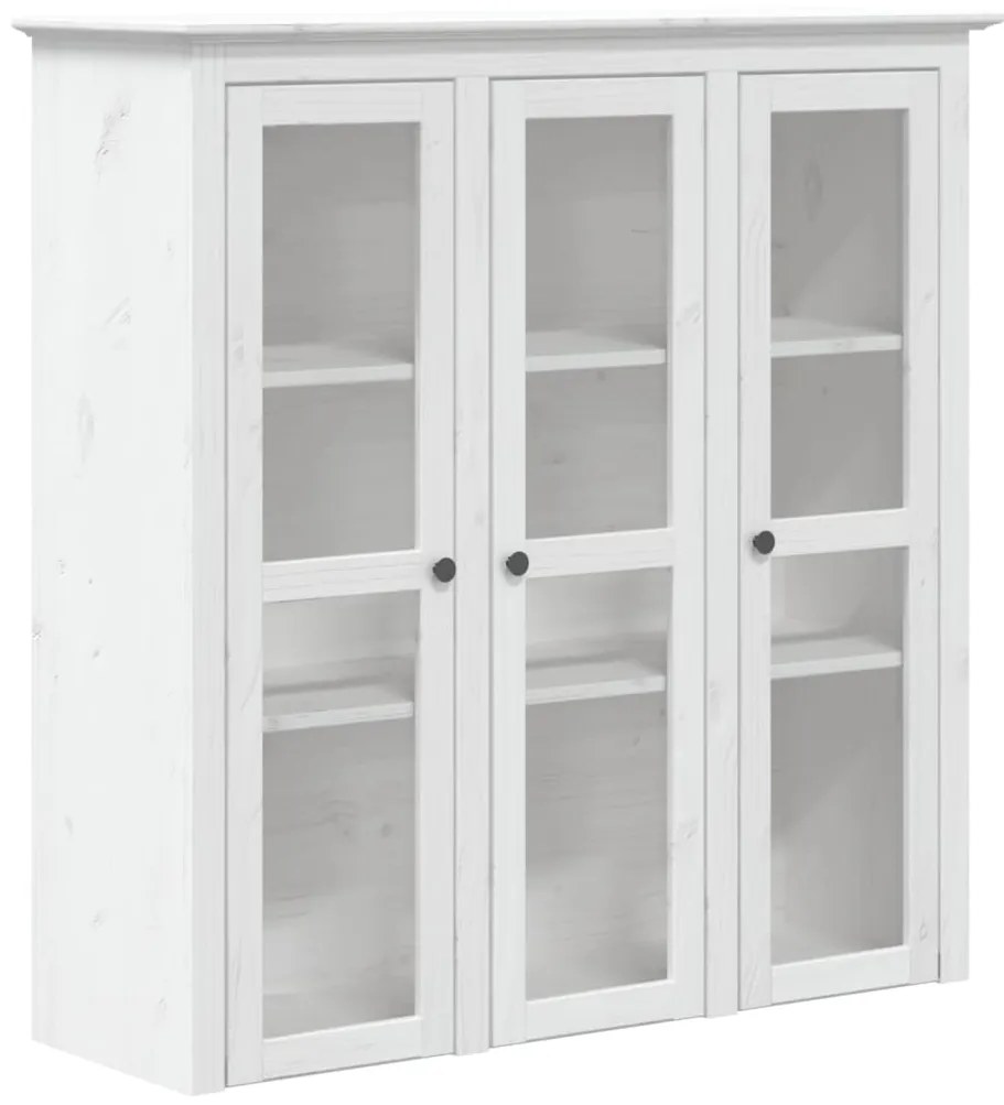 Credenza bodo 115,5x43x200,5 cm legno massello di pino bianco