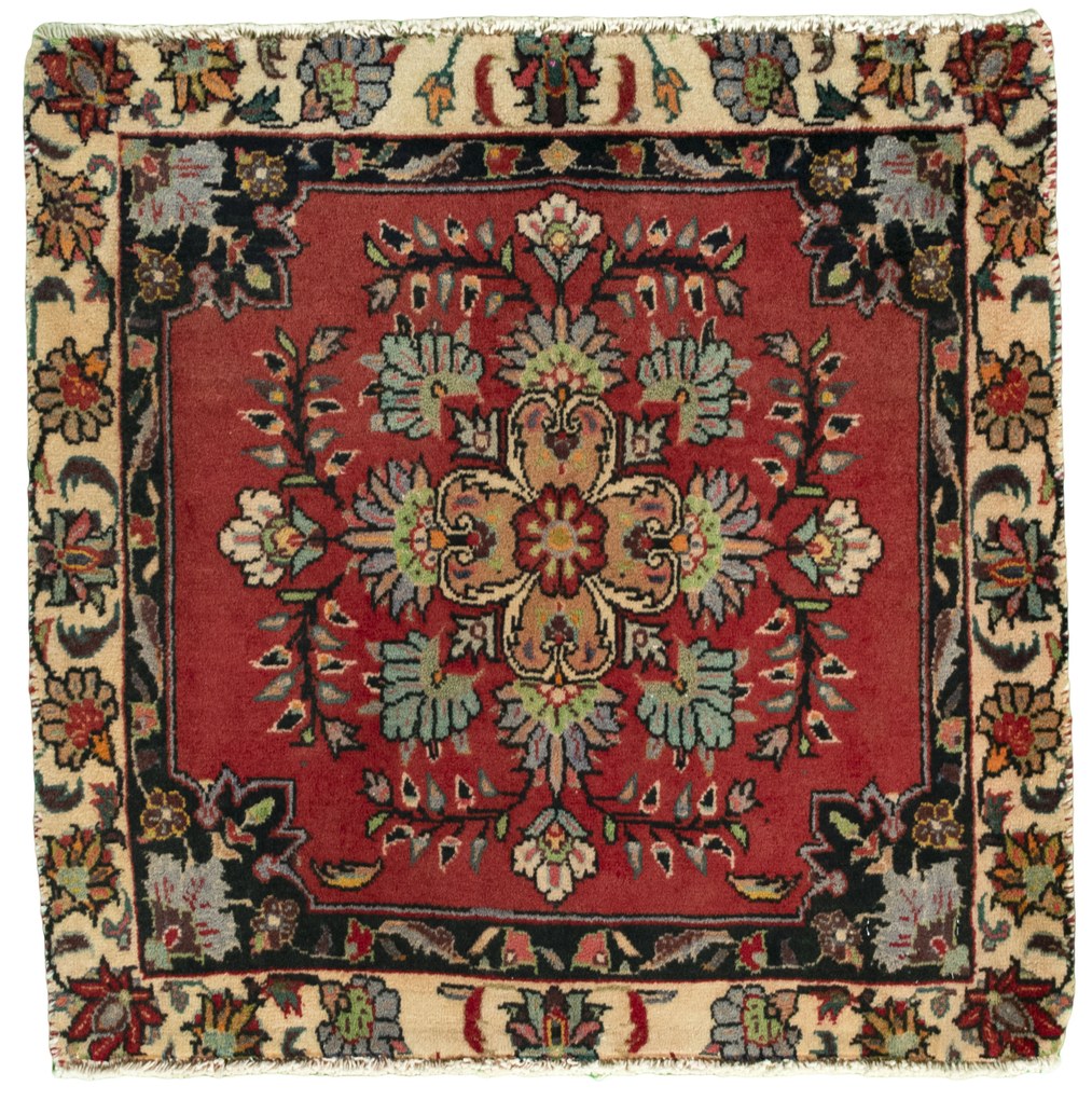 Shiraz Tappeto persiano 60x60 Rosso (Iran) Annodato A Mano