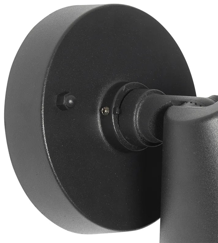 Lampada da parete per esterni moderna nera IP44 orientabile - Ciara
