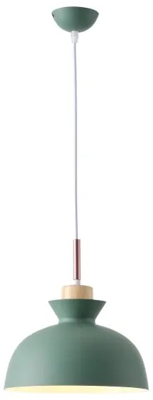 Lampadario a sospensione con filo 1xE27/15W/230V verde diametro 28 cm