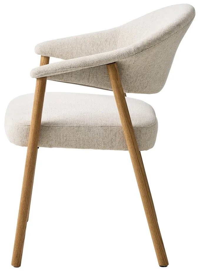 Set di sedie da pranzo color crema in rovere massiccio con braccioli 2 pz Elk – Unique Furniture