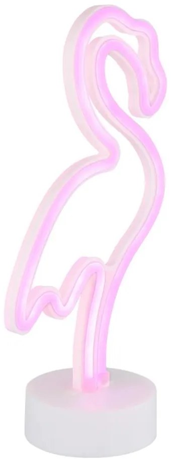 Globo 28064 - Decorazione da tavolo LED Neon FLAMINGO LED/2W/3xAA
