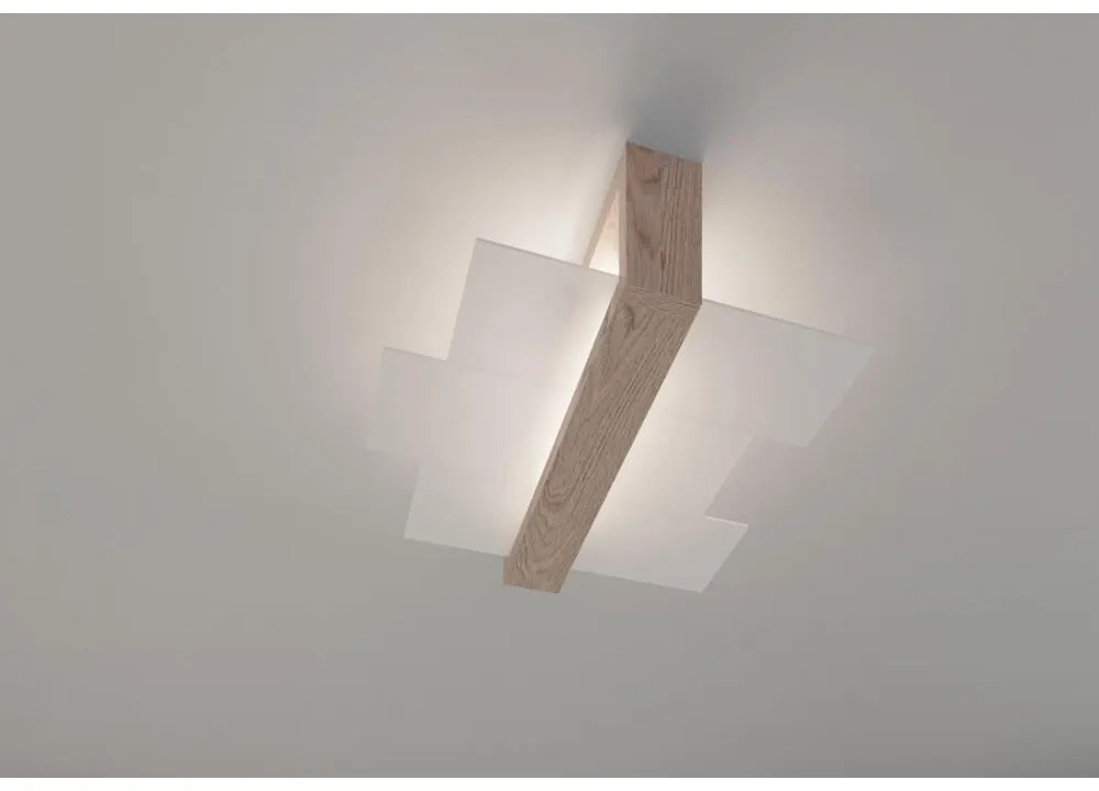 Plafoniera da Soffitto Legno Naturale 2xE27 FENIKS 2 da Interno Colore del corpo Legno