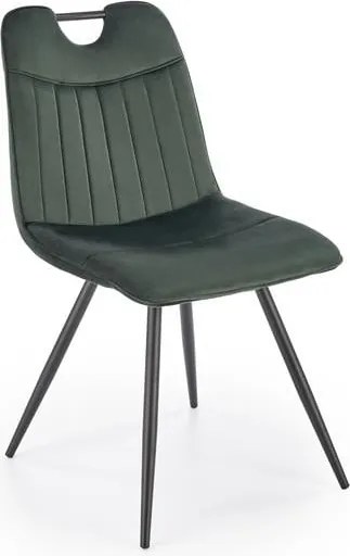 Sedia K521 verde velluto