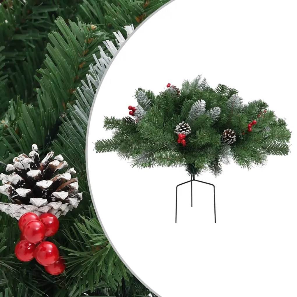 Alberi di Natale Artificiale per Viali 2 pz in PVC con LED, Verde / Artificiale per Viali / 40 cm