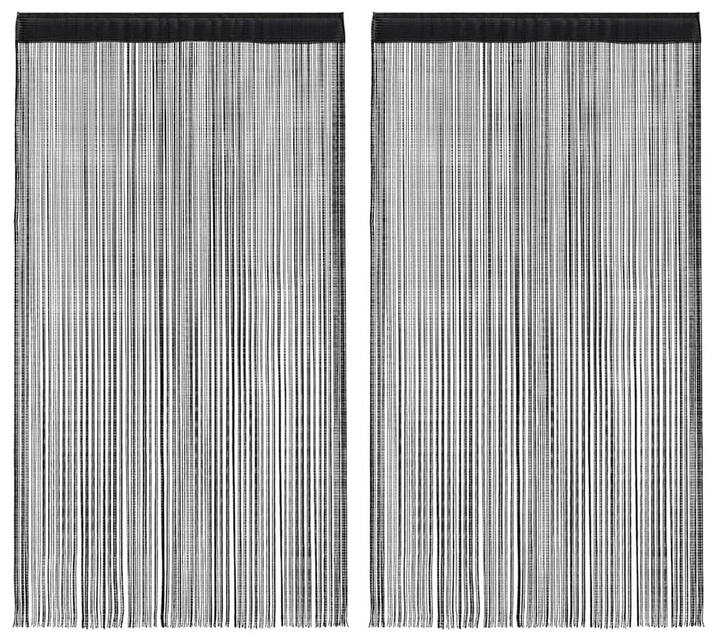2 Pz Tende A Fili 140x250 Cm Nere /