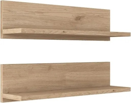 Set 2 Mensole A Parete 60 Cm Effetto Legno Delia