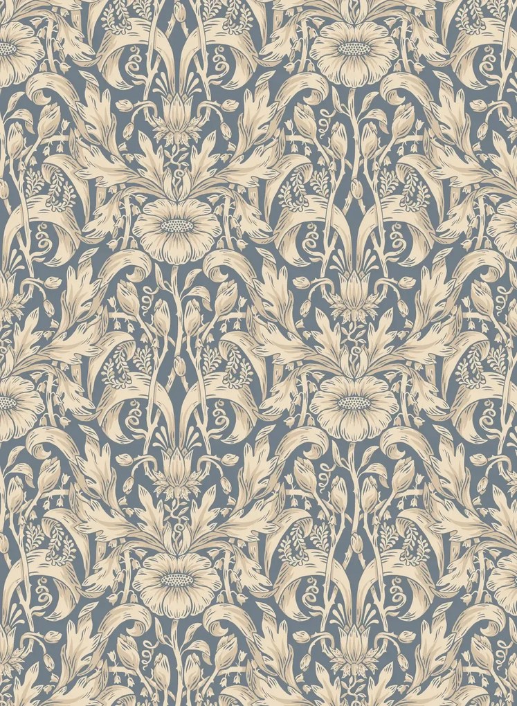 Sandberg Carta da parati Emil - Indigo Blue