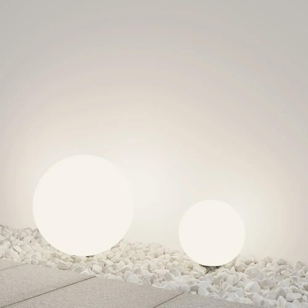 Lampada Da Terra Moderna Da Esterno Plastica Bianco 1 Luce E27 30W Ip54