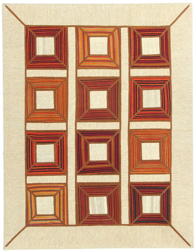 Kilim Tappeto 150 x 190 (Iran) Tessuto A Mano