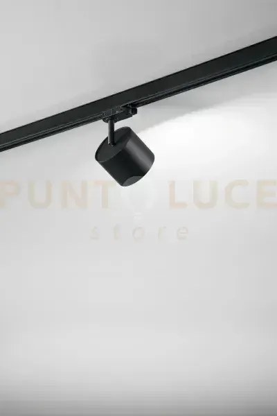 Faretto in alluminio nero binario d.10cm 1 luce attacco gx53 orient...
