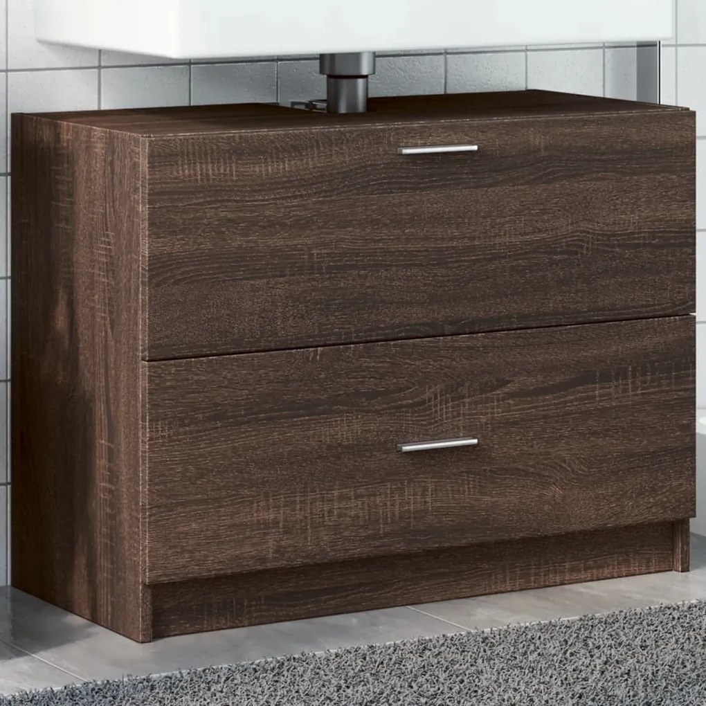 Mobile Lavabo Rovere Fumo 78x37x59 Cm İn Truciolare /