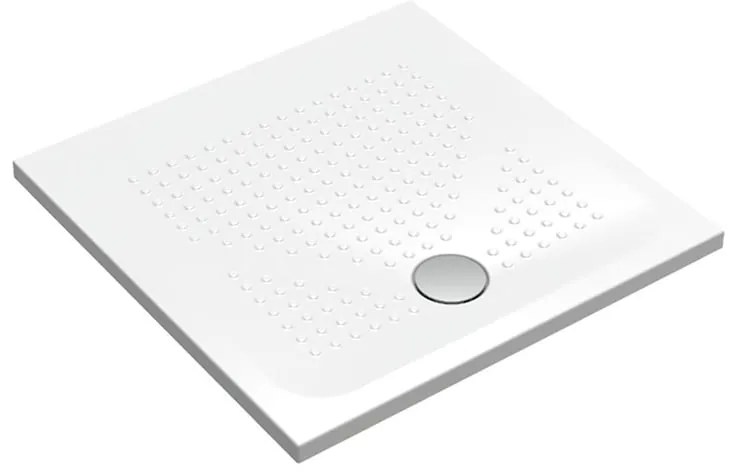 Piatto doccia in ceramica PUNTO bianco L 90 x L 90 x H 3.5 cm lucido