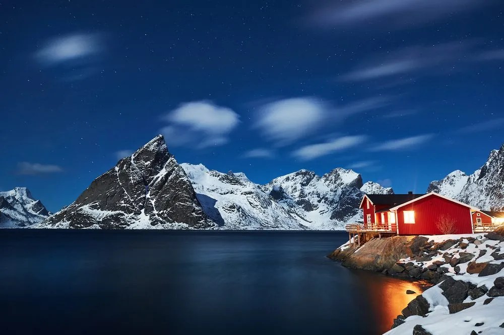 Carta da parati – Paesaggio notturno in Norvegia