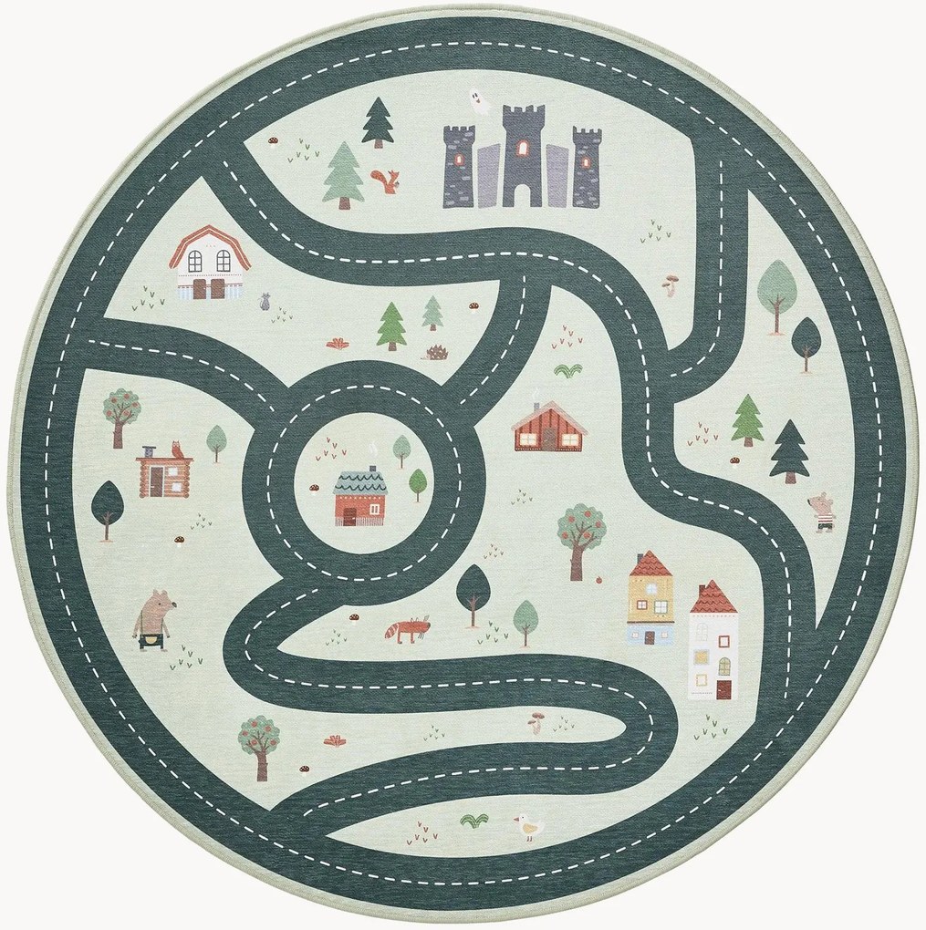 Tappeto rotondo per bambini lavabile Linus