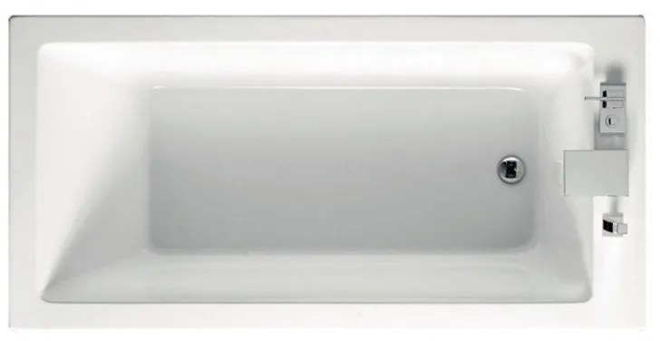 Kamalu - Vasca da bagno rettangolare 170x75cm in acrilico bianco lucido | KM200