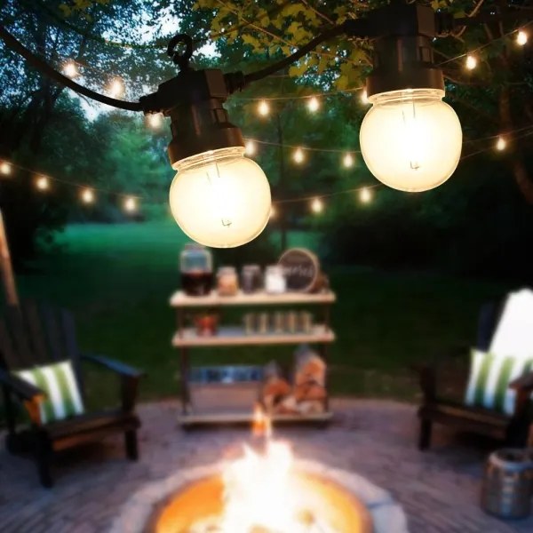 Retlux - Catena decorativa da esterno LED GHIRLANDA G45 10xE27/230V 8m IP44 bianco caldo