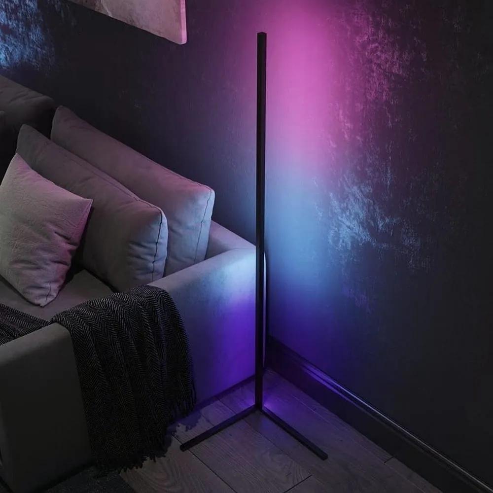 Lampada da terra a LED dimmerabile nera con telecomando (altezza 150 cm) - Squid Lighting