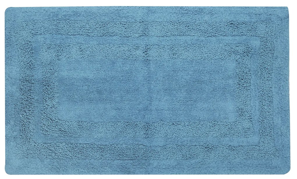 Tappeto bagno 50x80 cm cotone azzurro