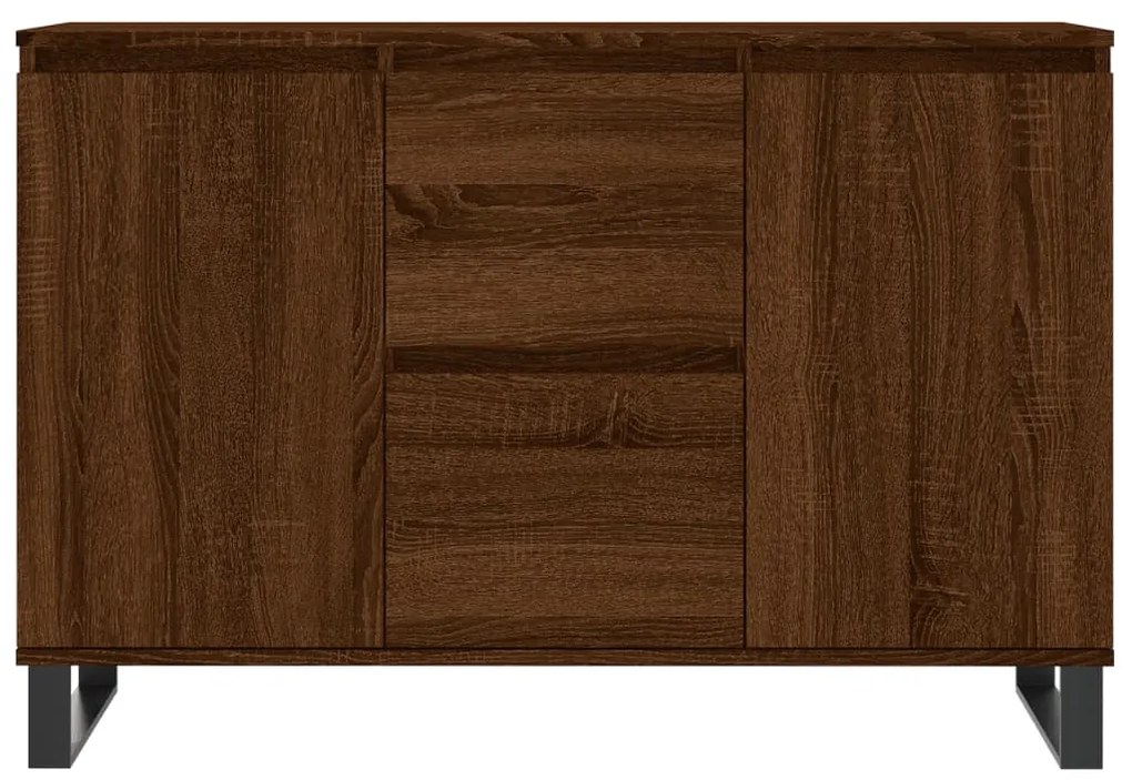 Credenza rovere marrone 104x35x70 cm in legno multistrato