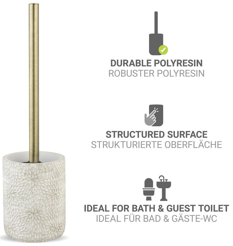 Scopino WC bianco opaco in poliresina Montalfano – Wenko