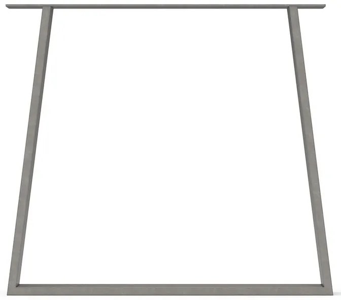 Gamba per mobili STEELMI Trap in acciaio argentato lucido L 80 x P 8 x H 71 cm