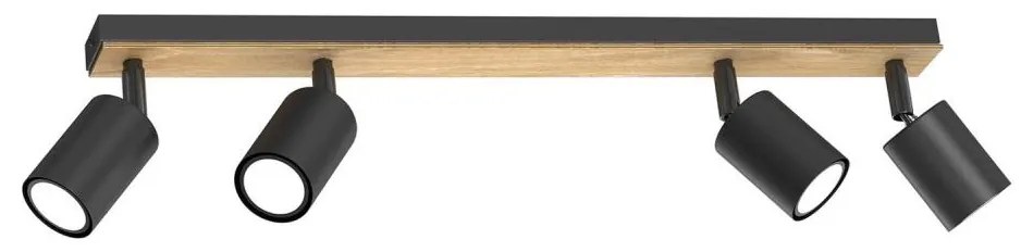 Faretto TULON 4xGU10/8W/230V nero/quercia