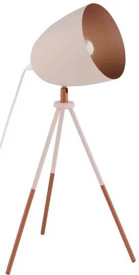 Eglo 49727 - Lampada da tavolo CHESTER 1xE27/60W/230V bianco/rame