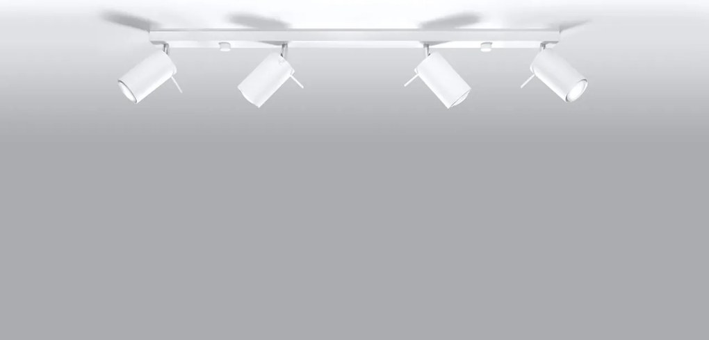 Plafoniera da soffitto in Acciaio 4xGU10 RING 4L Bianca Orientabile