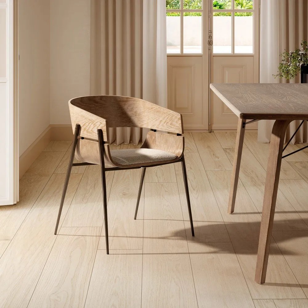 Tavolo da pranzo con piano effetto rovere 90x180 cm Lujan – MOME