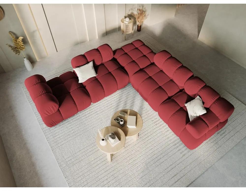 Modulo divano in velluto rosso (parte centrale) Bellis - Micadoni Home