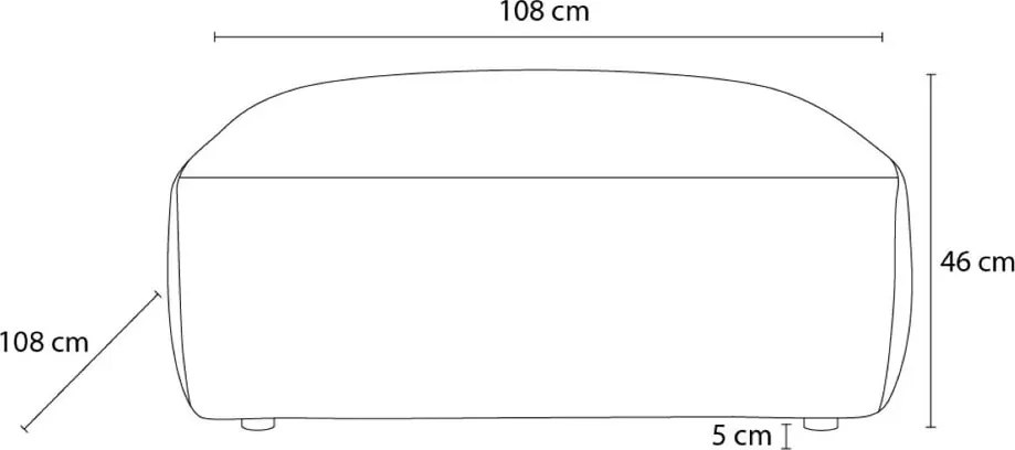 Poggiapiedi in verde scuro con rivestimento in velluto a coste Lucien – Bobochic Paris