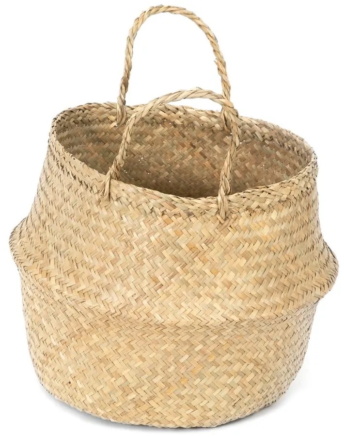 Cesto portaoggetti in seagrass chiaro , ⌀ 35 cm - Compactor