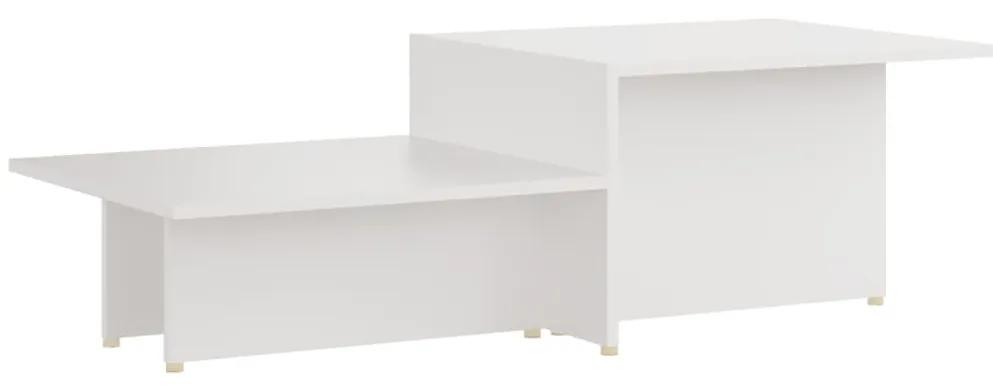 Tavolino da salotto bianco 111,5x50x33 cm in legno multistrato