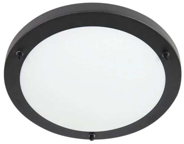 Lampada da soffitto intelligente nera 31 cm incl. WiFi A60 IP44 - Yuma