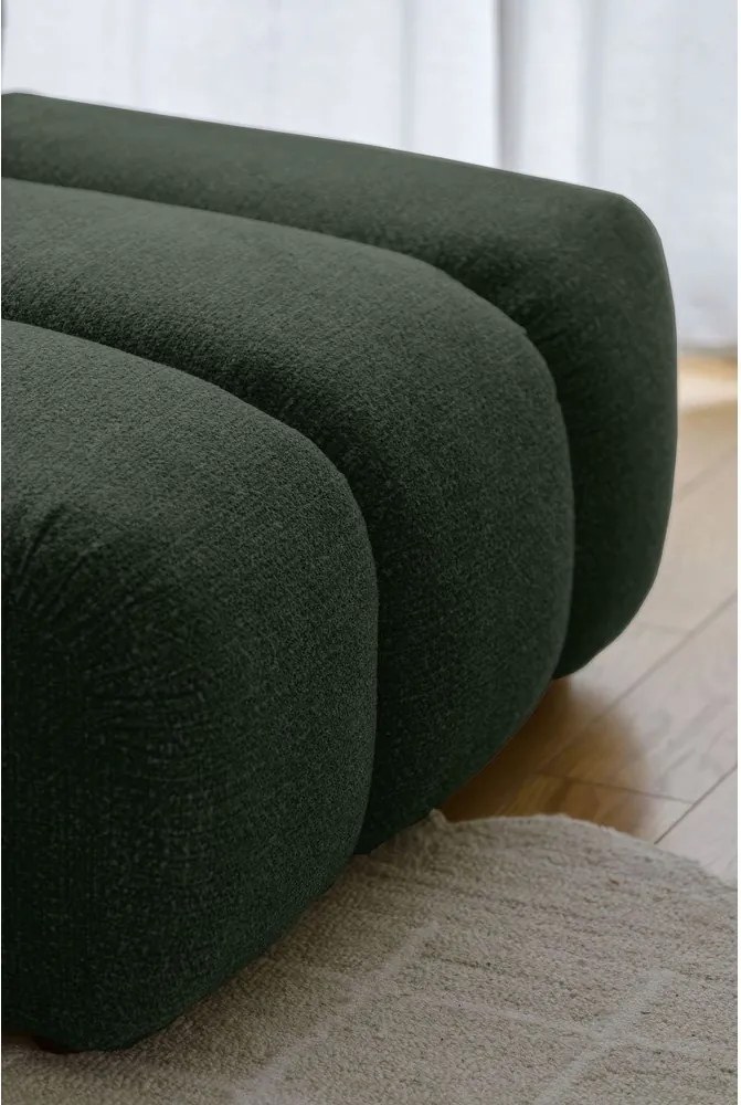 Divano angolare verde scuro (con penisola a destra/con chaise lounge) Shell – Miuform
