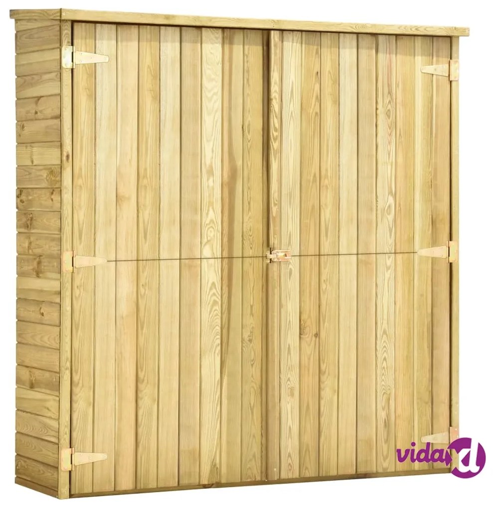 vidaXL Rimessa Attrezzi da Giardino 163x50x171 cm in Pino Impregnato