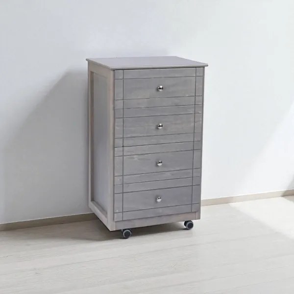 Carrello da cucina Cassettiera con piano legno Giada GRIGIO